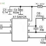 Schematic diagram of a homemade HF converter based on the SA612A chip