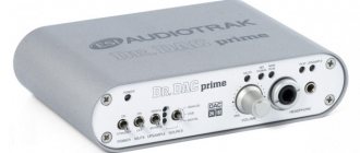 Appearance of the ESI/Audiotrak Dr. sound card. DAC prime 